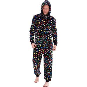 Floso Mens Game Controller Fleece Jumpsuit / Multicolored